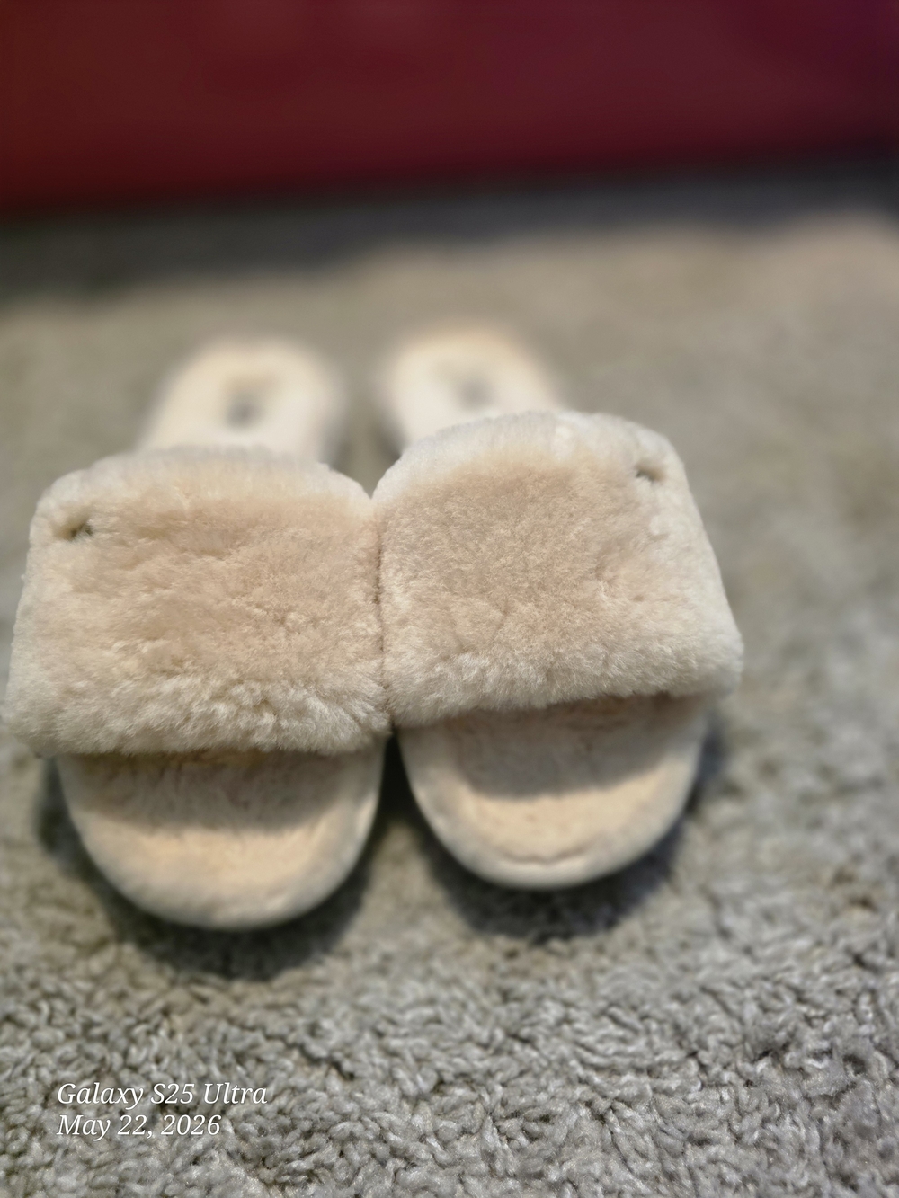 UGG Plush Slide Slippers - Cream